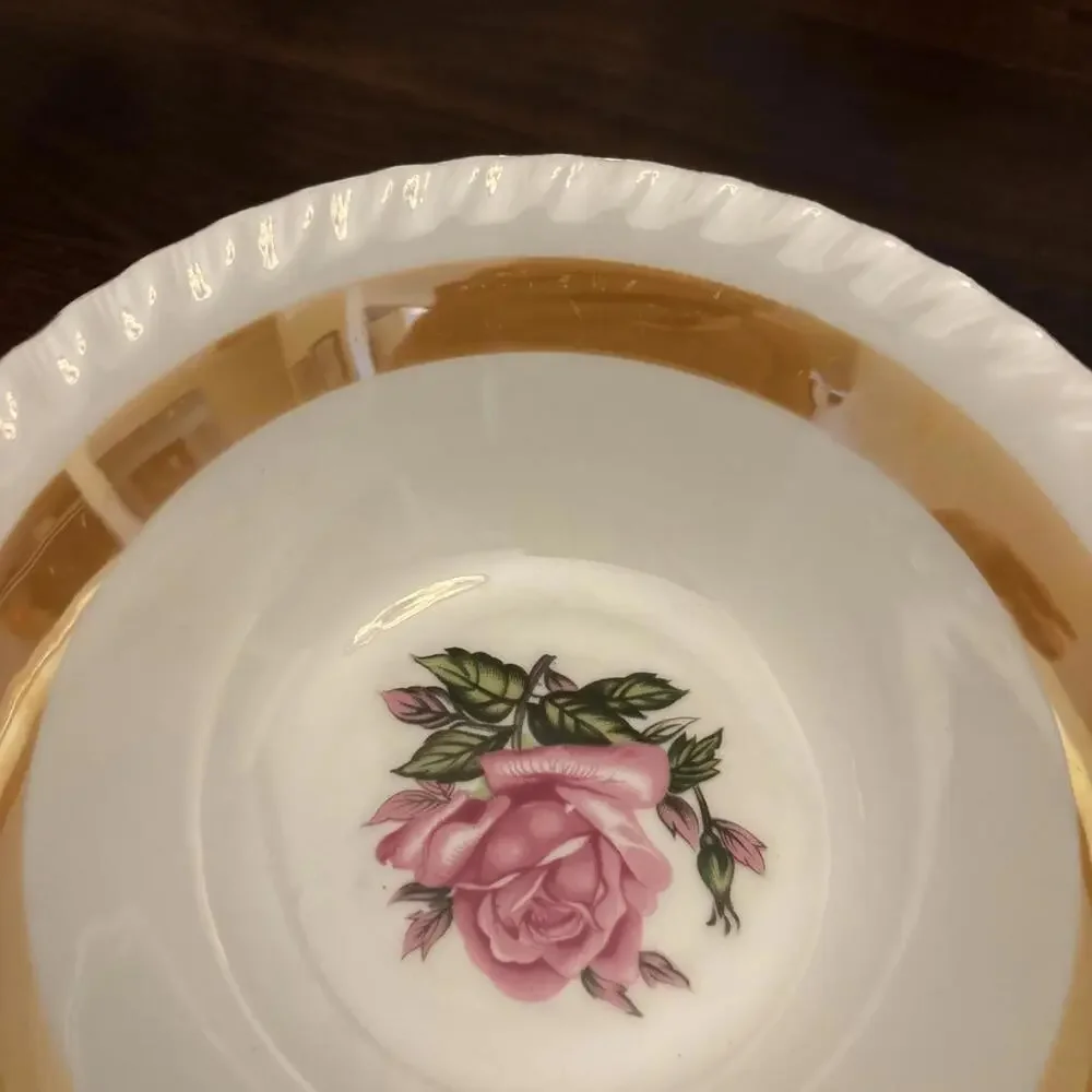 Westwood Fine China Rose Bowl Gold Trim Handcrafted in Japan Vintage
